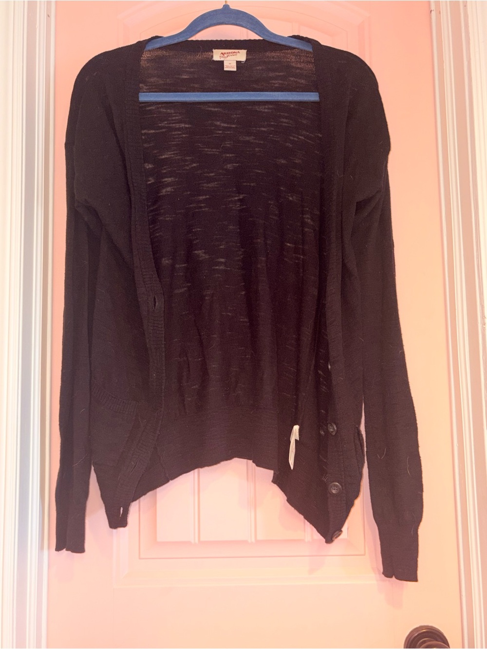 Arizona Jean Black Lightweight Button Front Cardigan - Size XS